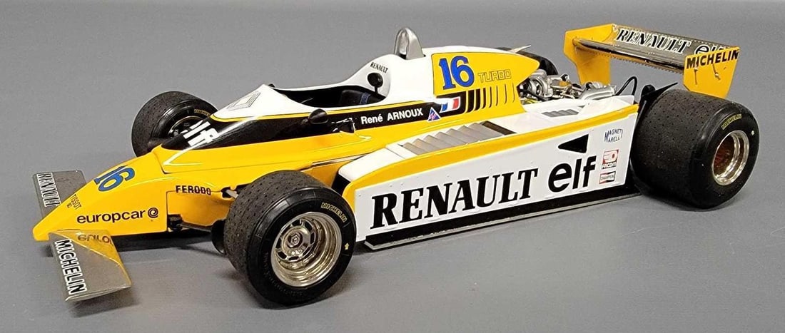 Exoto 1/18 Grand Prix Classics Renaul RE-20 Turbo kit A4149: Exoto 1/18 scale Grand Prix Classics Renaul RE-20 Turbo stock number kit A4150 in near mint condition as seen in the photos.