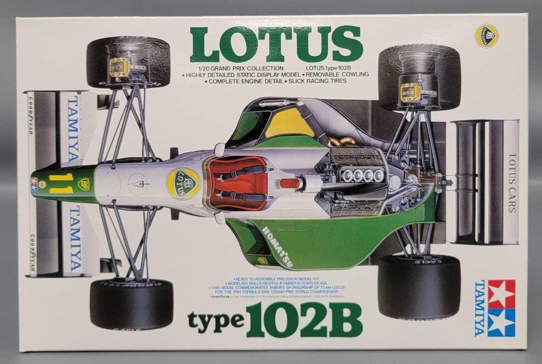 Tamiya 1/20 Lotus type 102B kit 20030 in original box: Tamiya 1/20 scale Lotus type 102B kit stock number 20030 in open box without decals in excellent condition in an excellent original box as seen in the photos.
