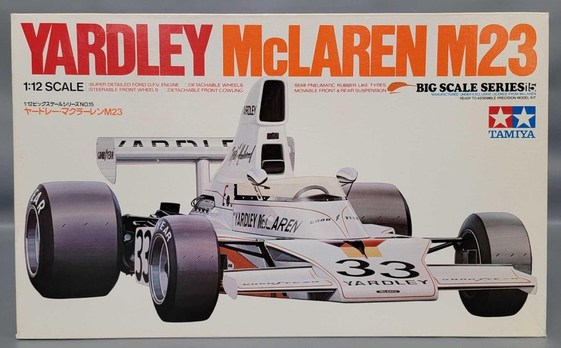 Tamiya 1/12 Yardley McLaren M23 Big Scale No 15 in original box kit 1218 (1 of 6)