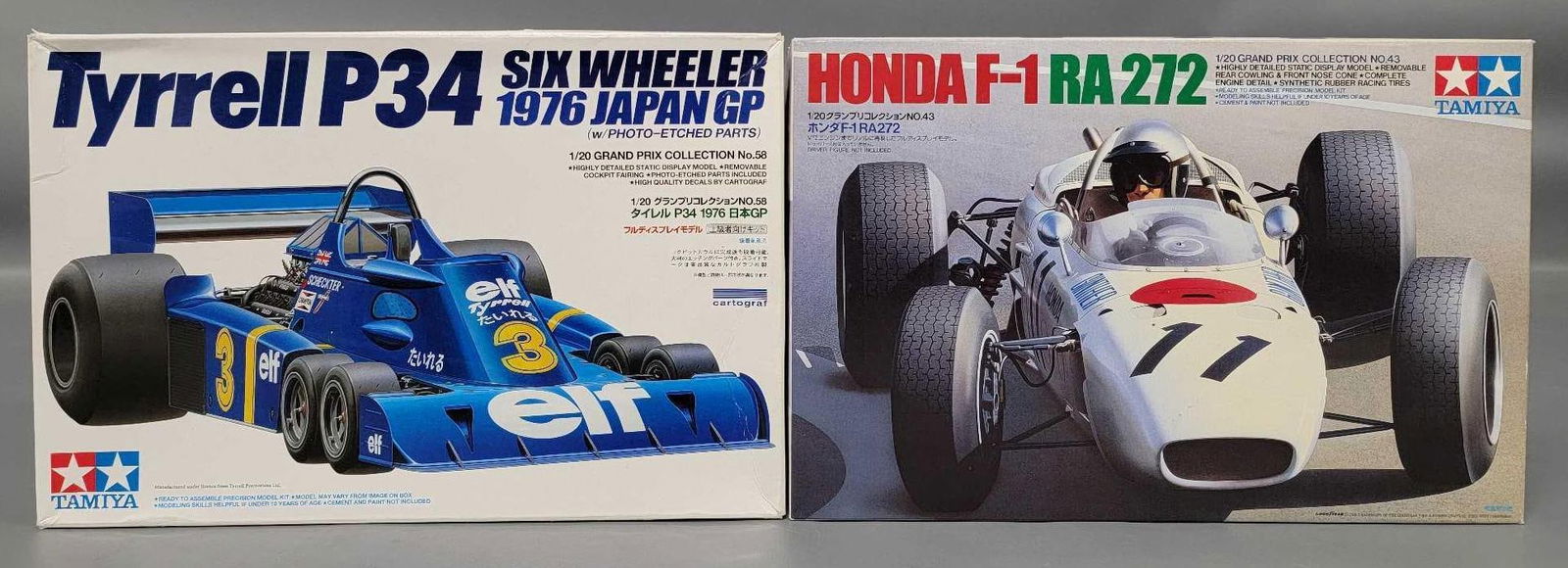 Two Tamiya 1/20 GP cars in original box kits 2000 3400 (1 of 4)