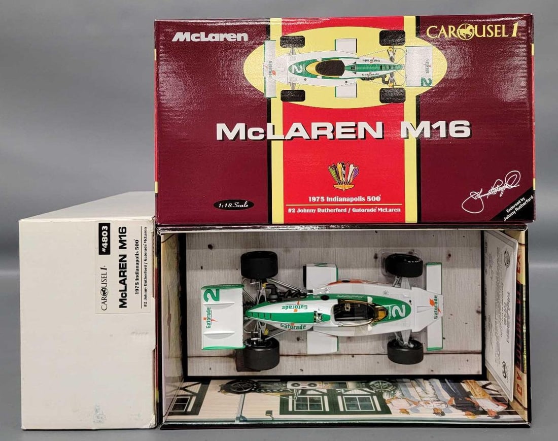 Carousel 1/18 McLaren M16 Johnny Rutherford 1975 Indy 500 in original box kit 4803 (1 of 10)
