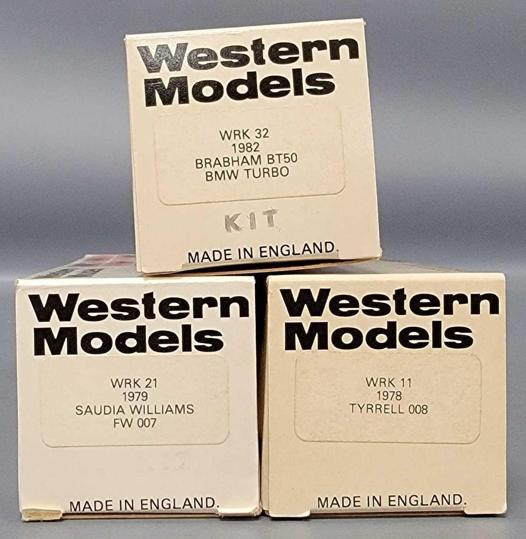 Three Western Models Metal models 1/43 Tyrrell Brabham Saudia in original box kits 11 21 32 (1 of 4)