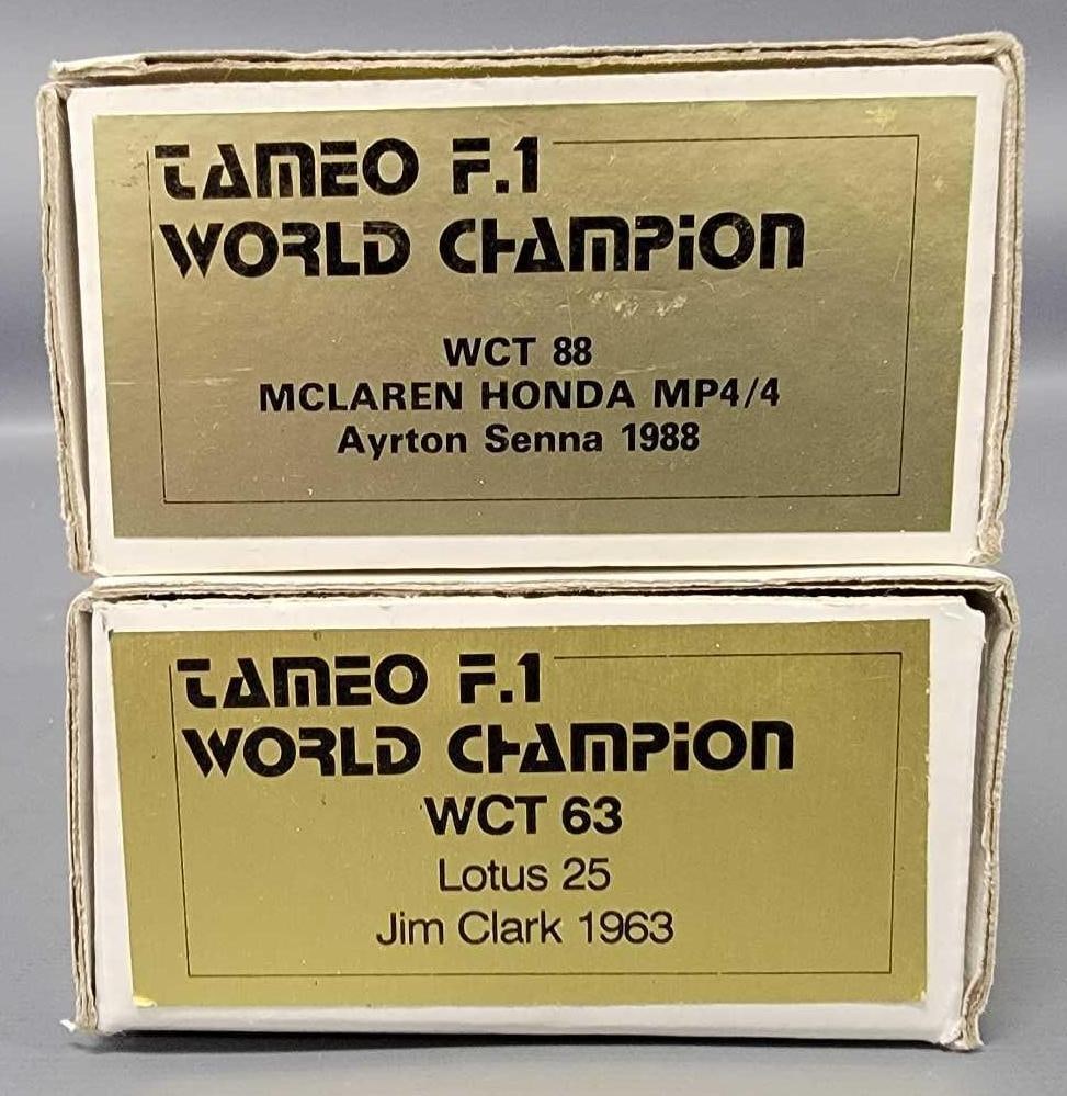 Two 1/43 Tameo F1 World Champion McLaren Honda MP4/4 Lotus 25 in original box kits WCT 88 WCT 63 (1 of 3)