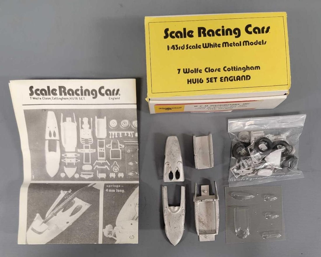 SRC 1/43 Ferrari 156 F1 in original box kit HU16: SRC White Metal 1/43 scale Ferrari 156 F1 kit stock number HU16 in excellent condition in original open box with all parts accounted for except the decals as seen in the photos.