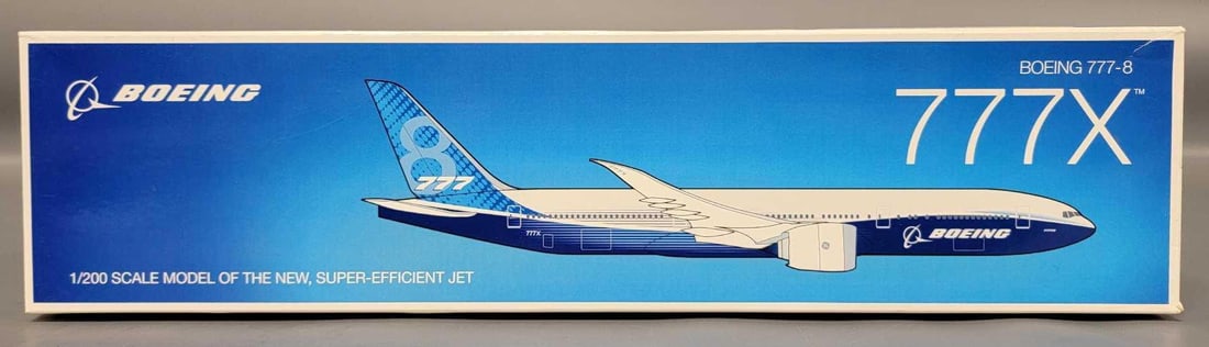 Hogan Wings 1/200 Boeing 777X in original box: Hogan Wings 1/200 scale Boeing 777X 8 in excellent condition in original open box with all parts accounted for as seen in the photos.