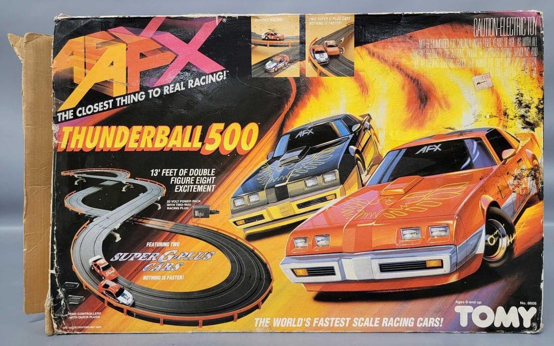 Incomplete AFX Thunderball 500 slot car set in original box (1 of 9)