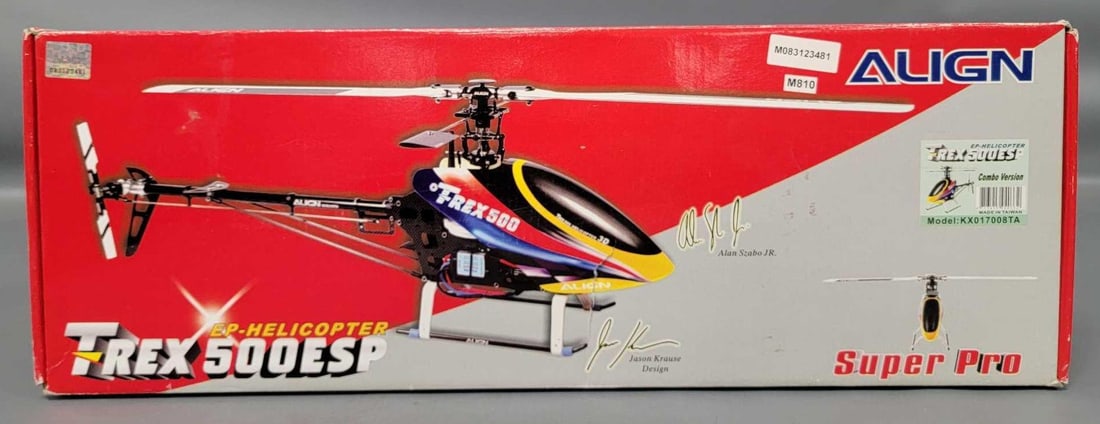 Align R/C Trex 500ESP in original box kit KX017008TA: Align Trex 500ESP kit KX017008TA in excellent condition in original open box with all parts accounted for as seen in the photos.