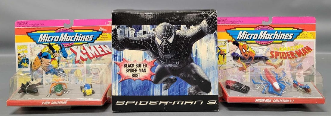 Three Spider-man and X-men collectibles in original boxes (1 of 5)