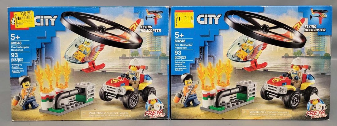 Two factory sealed Lego Flying Helicopter kits 60248: Two factory sealed Lego Flying Helicopter kits 60248 in mint condition as seen in the photos.