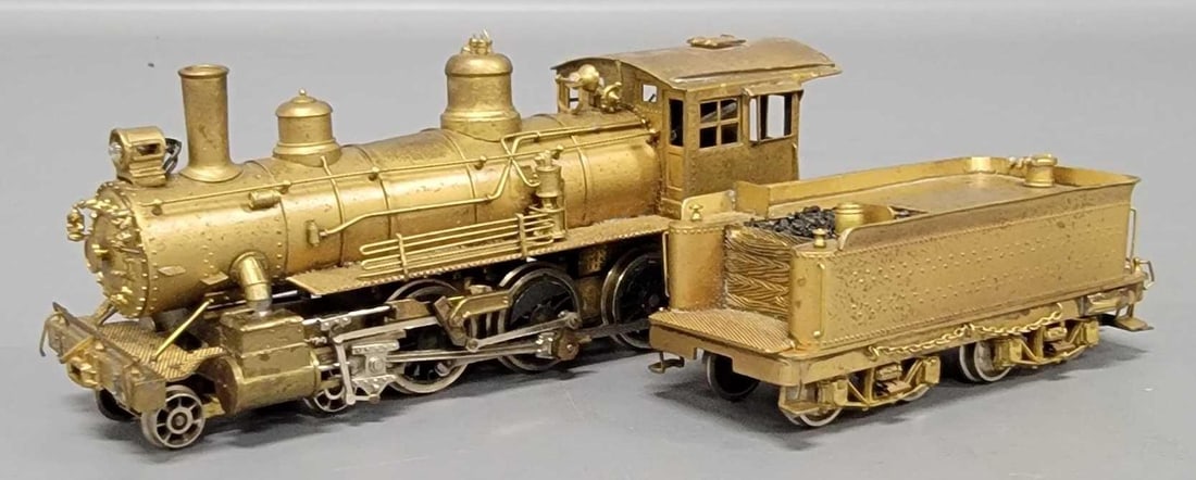 Gem HO scale brass Ma and Pa 4-6-0 steam locomotive in original box (1 of 8)