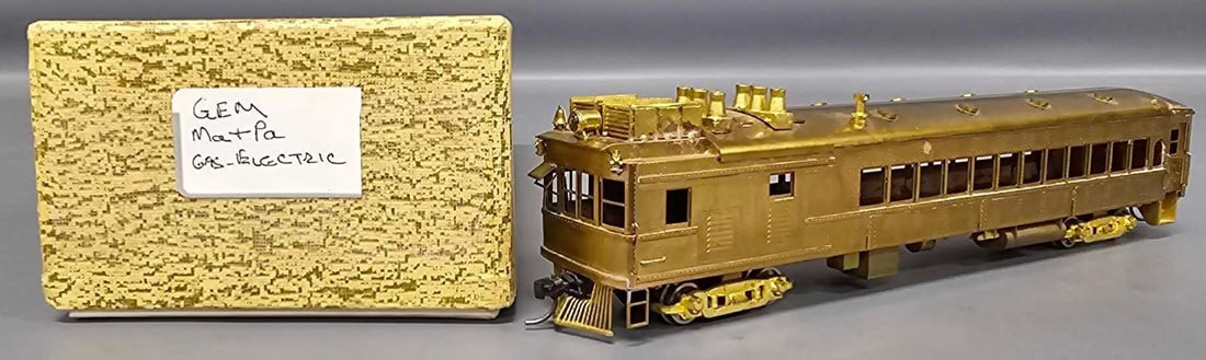 Gem HO scale brass Ma and Pa gas electric in original box (1 of 10)