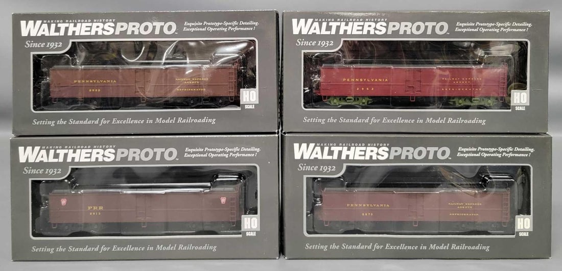 Four Walthers Proto HO 50' PRR R50B Reefer Cars in OB (1 of 4)