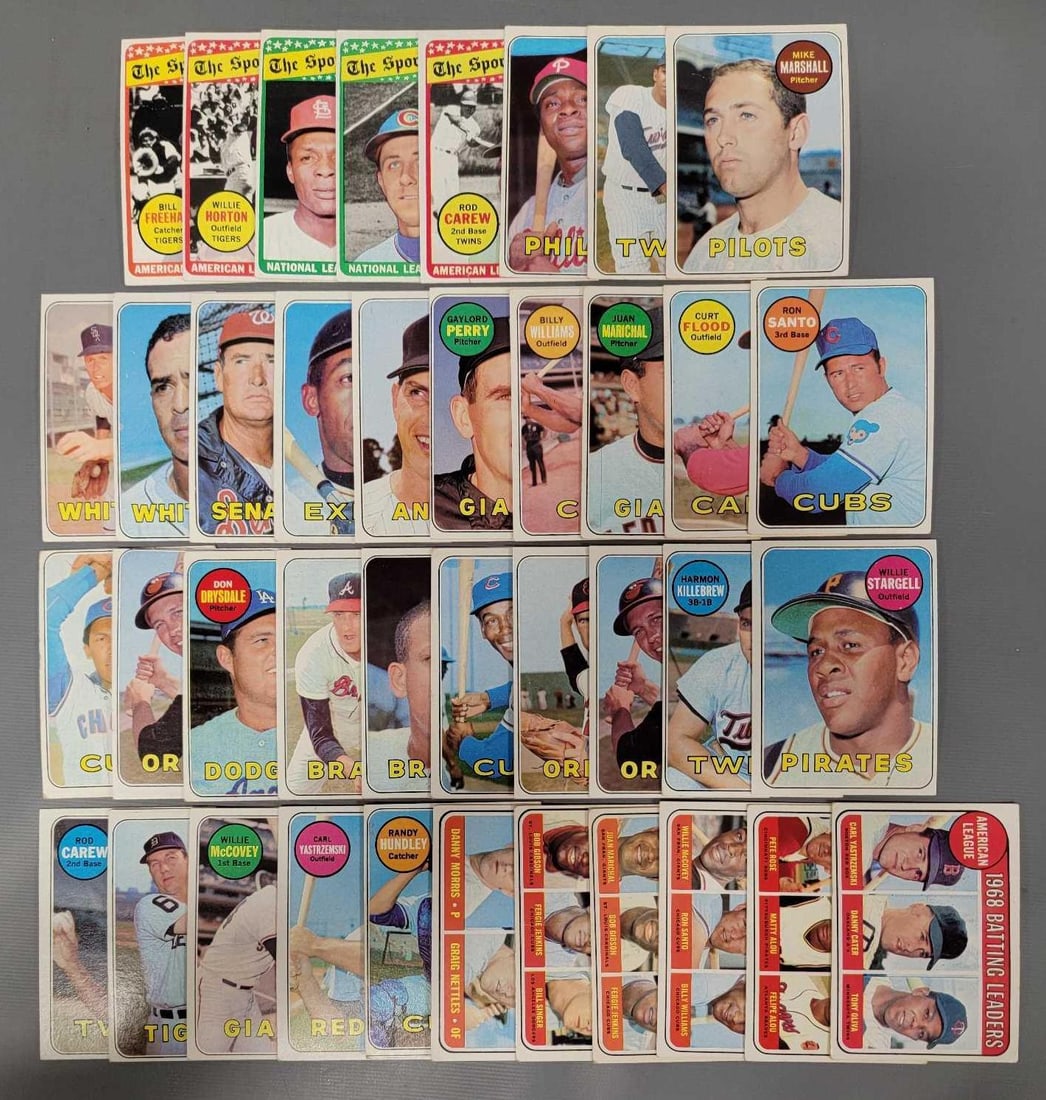 Group of 38 1969 Topps baseball star cards (1 of 4)