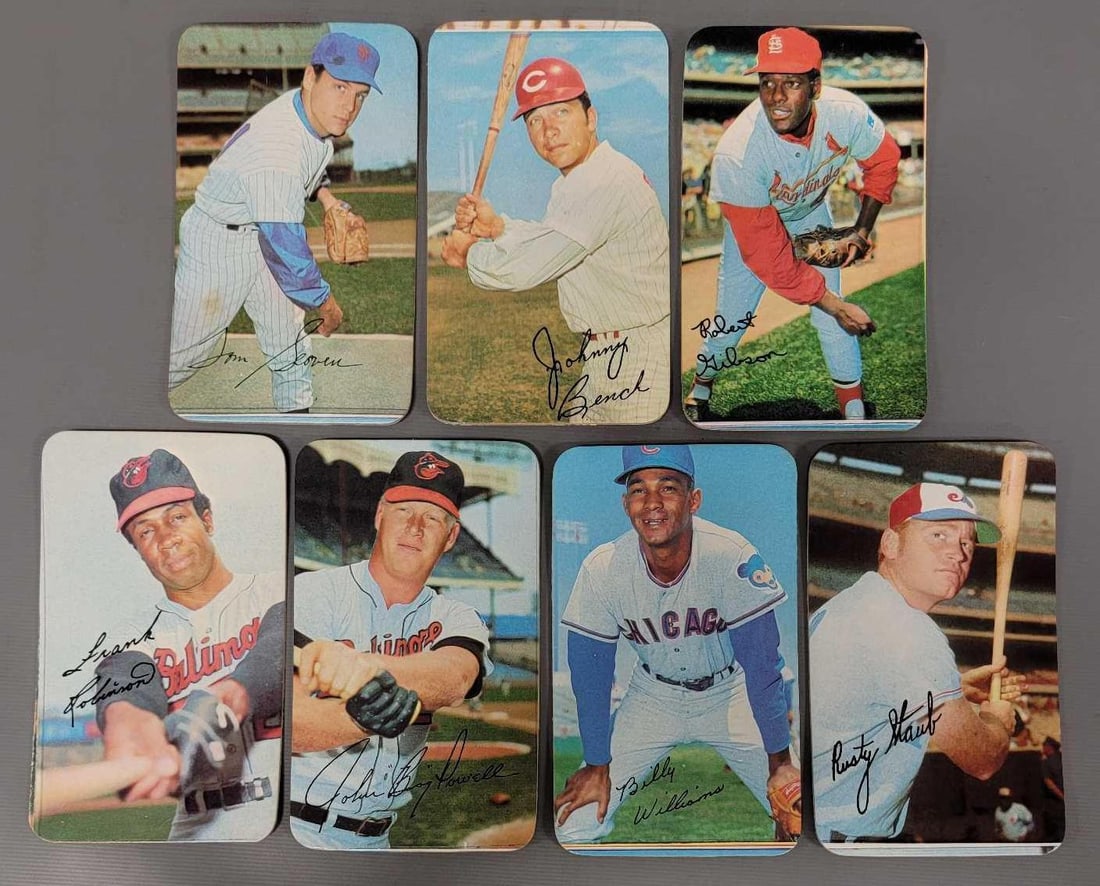 Seven miscut 1970 Topps Super star cards Seaver Bench Gibson Williams (1 of 5)
