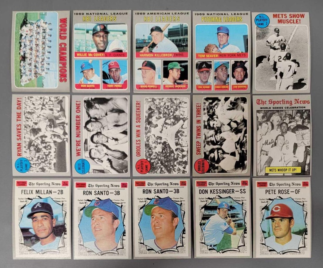 Fifteen 1970 Topps baseball Sporting News All Stars and special cards (1 of 5)