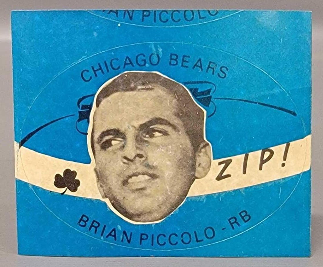 Rare Brian Piccolo 1969 Kelly's Potato Chips NFL sticker (1 of 2)