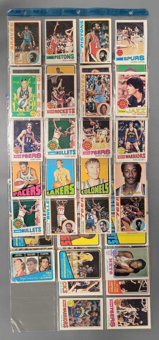 Fifty-three vintage Topps basketball cards with stars and commons plus Dave Winfield rookie (1 of 5)