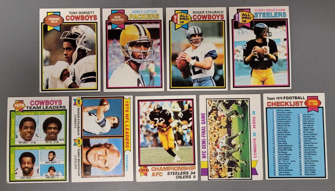 Eight 1979 Topps football cards with stars Lofton rookie (1 of 4)