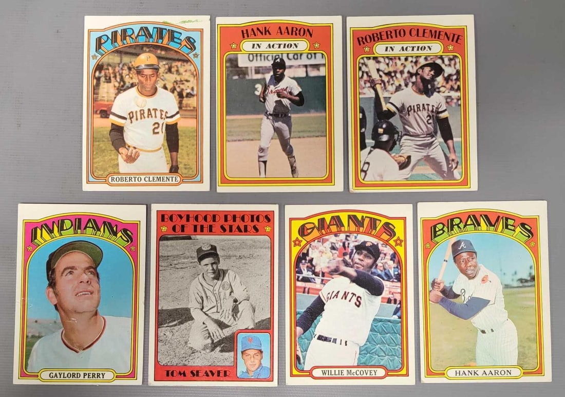 Great group of 1972 Topps baseball cards with HOFers (1 of 4)
