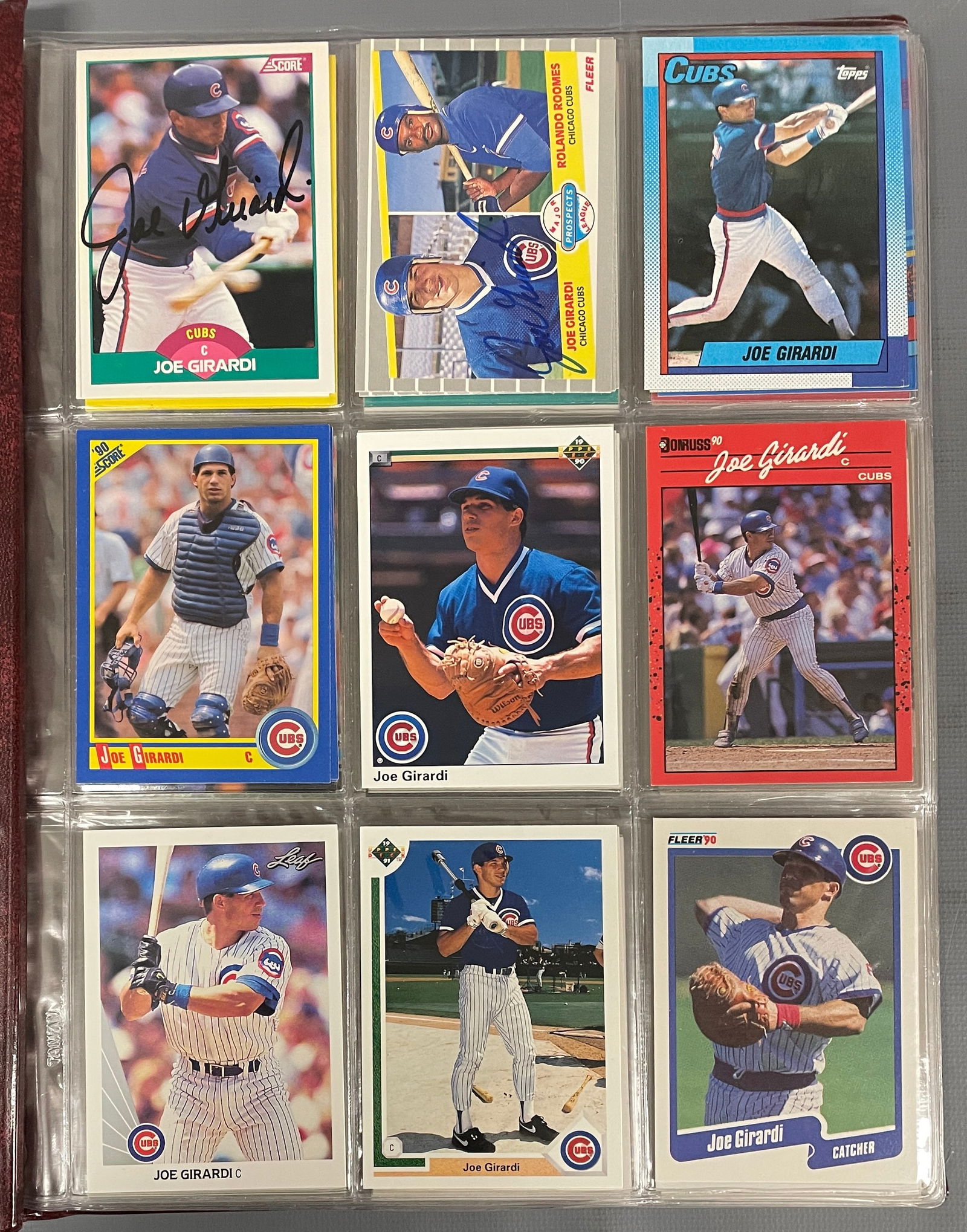 Baseball card album with Frank Thomas Dwight Gooden Joe Girardi etc (1 of 12)