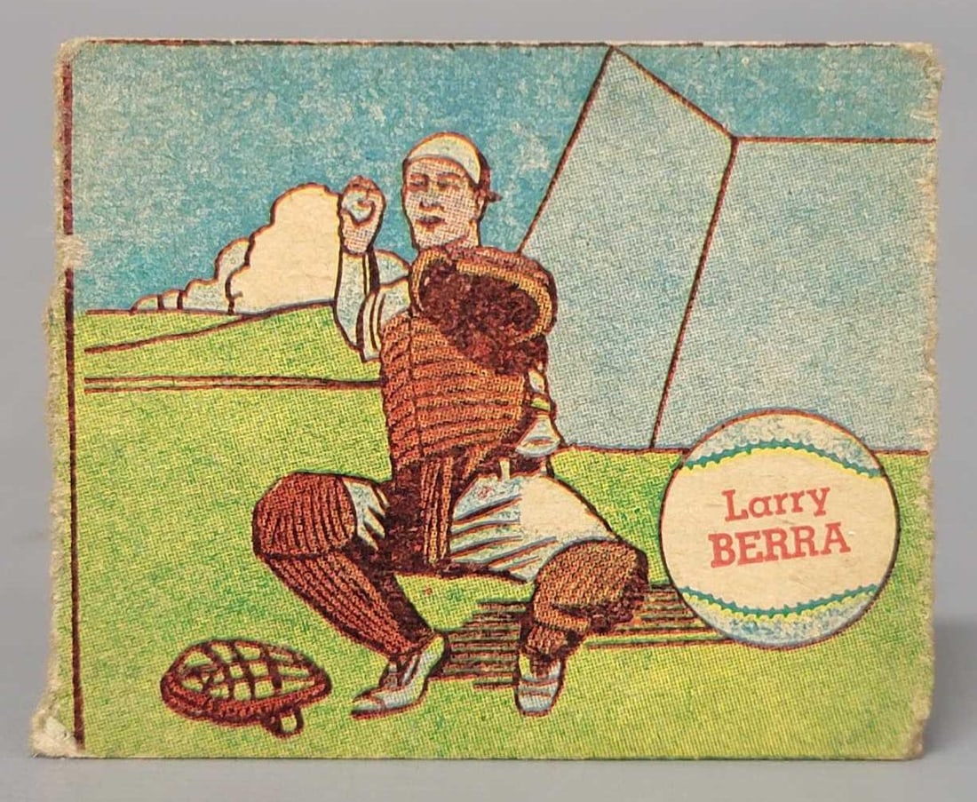 1949 R302-2 M.P. & Co Larry Yogi Berra baseball card (1 of 6)