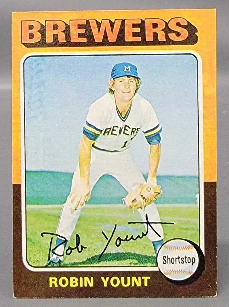 1975 Topps #223 Robin Yount rookie card HOF (1 of 6)