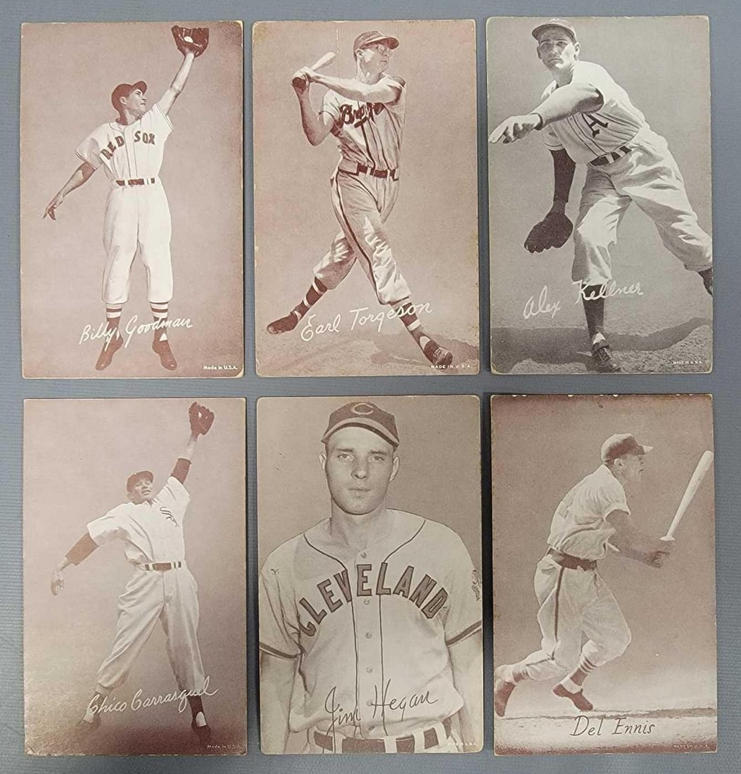 Six 1947-1966 Exhibits Cards (1 of 3)