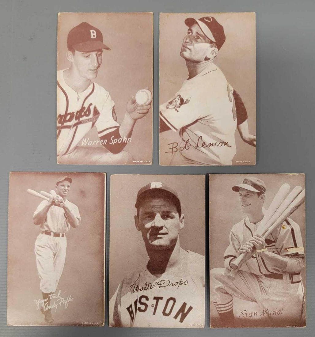 Five 1947-1966 Exhibits Cards (1 of 3)