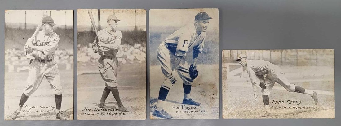 Four 1926-29 Exhibit blank back baseball cards HOF (1 of 5)