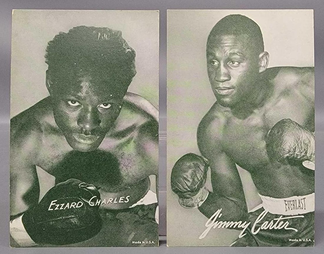 Two boxing exhibits cards (1 of 3)