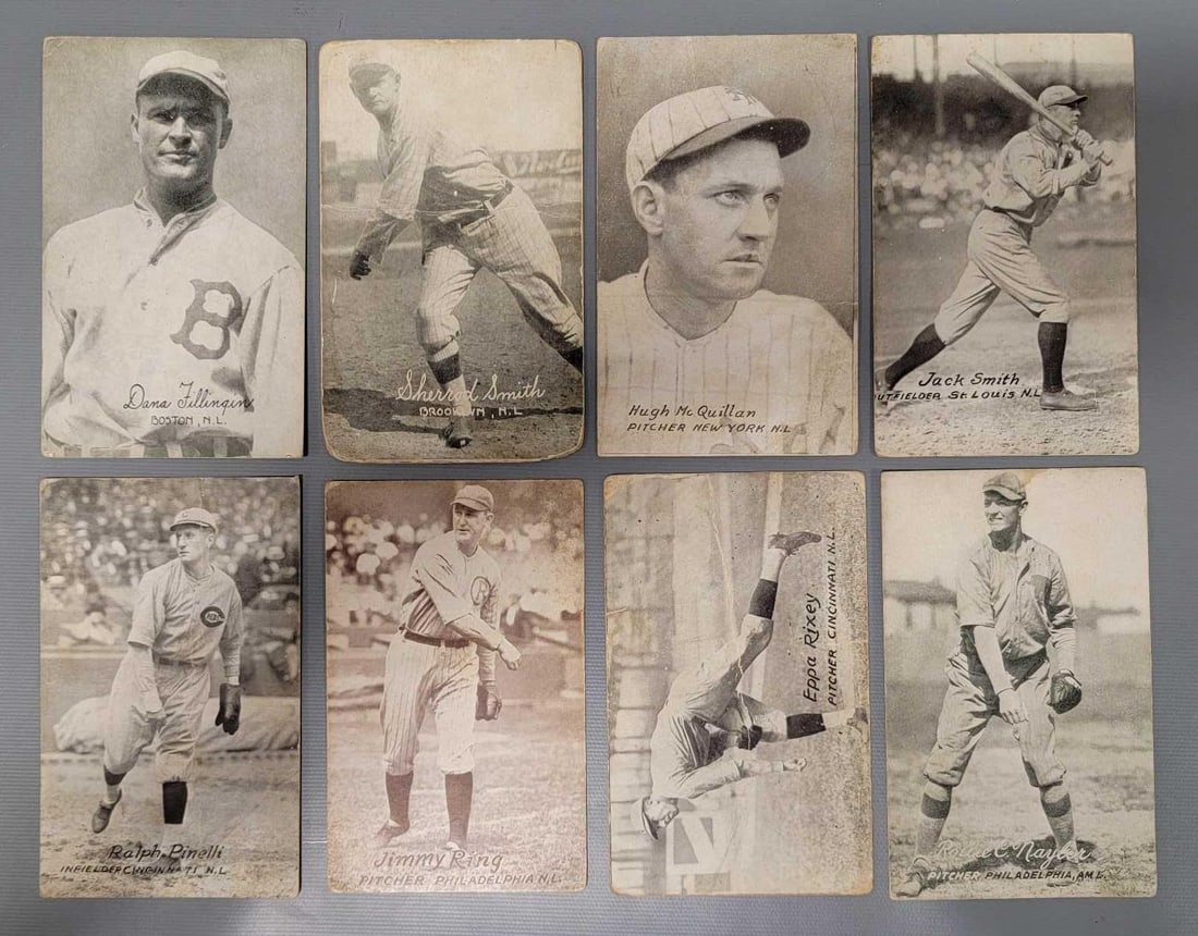Group of eight 1921-25 baseball Exhibits cards (1 of 3)