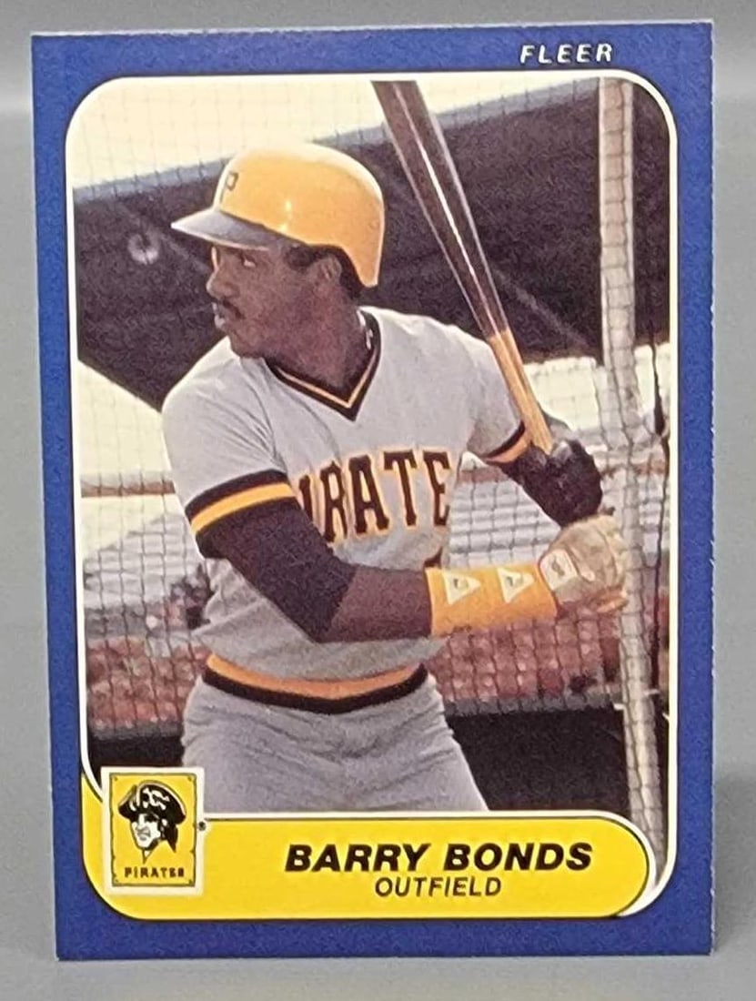 1986 Fleer traded baseball # U-14 Barry Bonds rookie: 1987 Fleer traded baseball # U-14 Barry Bonds rookie in excellent condition as seen in the photos.