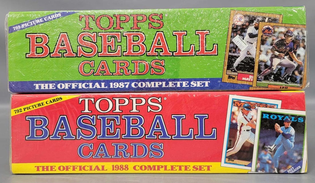 Factory sealed 1987 and 1988 Topps baseball complete sets (1 of 6)