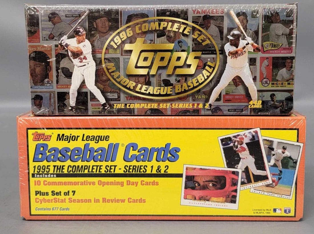 Factory sealed 1995 and 1996 Topps baseball complete sets (1 of 6)