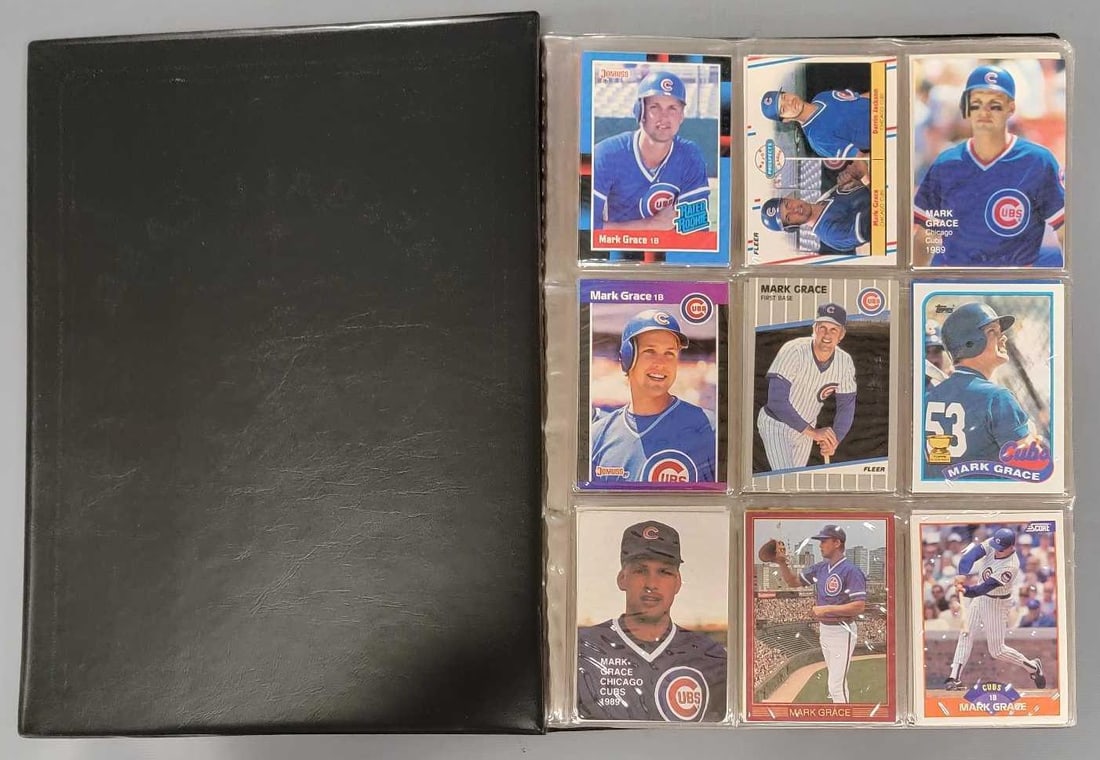 Album full of 84 baseball cards with Chicago Cubs and some rookie players (1 of 13)