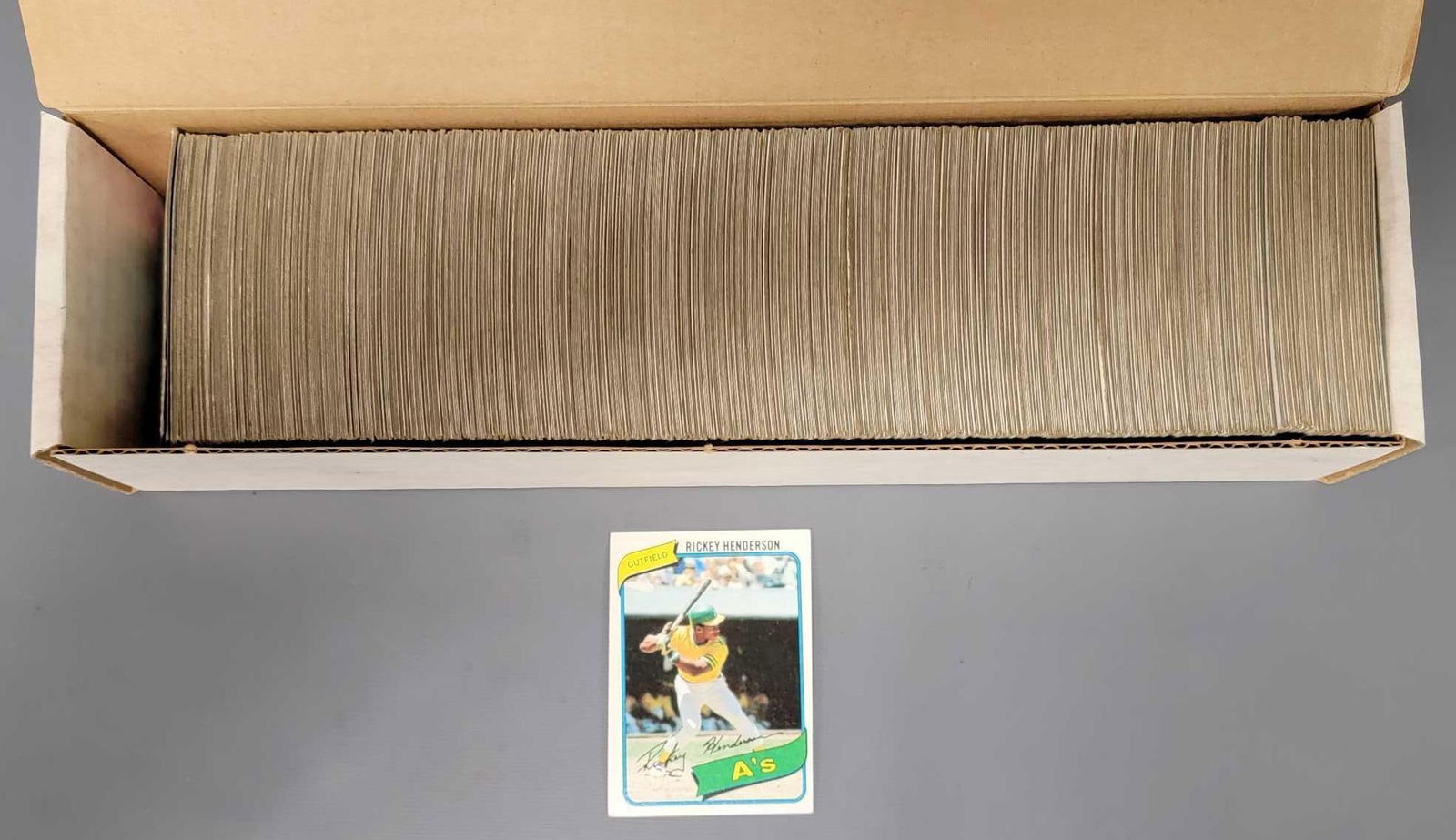 1980 Topps baseball set with Rickey Henderson RC (1 of 8)