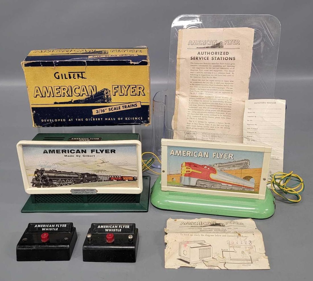 American Flyer S 566 and 568 steam whistle billboards (1 of 9)