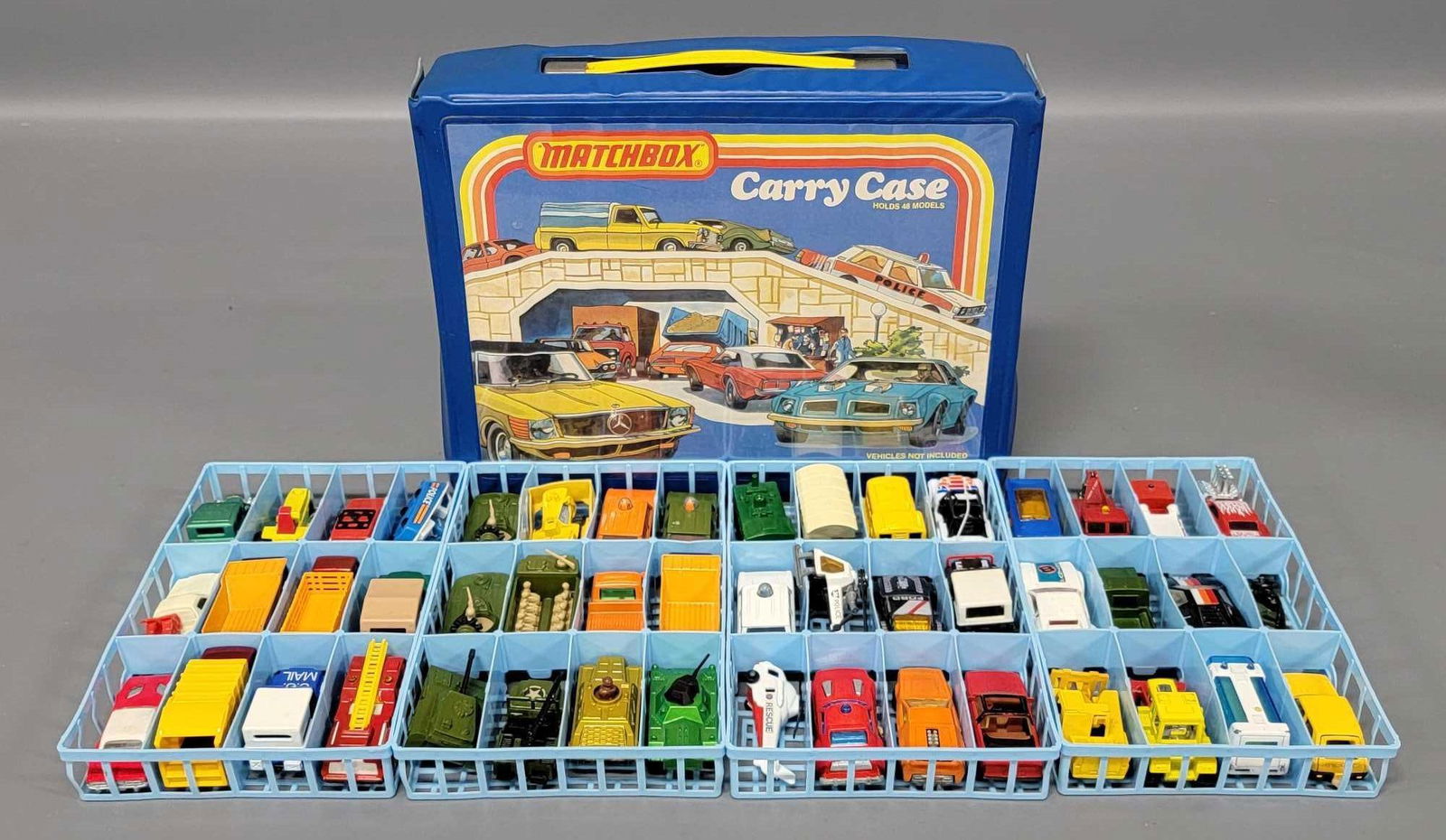 1978 Matchbox Carry Case and 2 Corgi cars with 48 cars (1 of 12)
