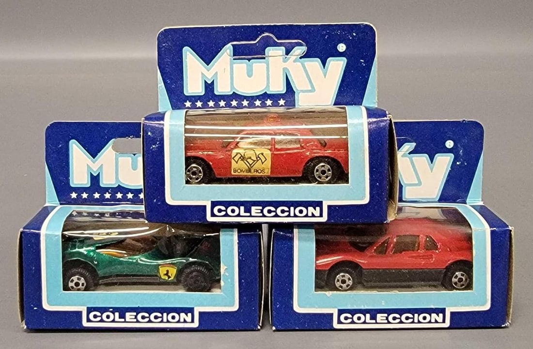 Three Muky aka Argentinian Hot Wheels cars in original boxes (1 of 9)