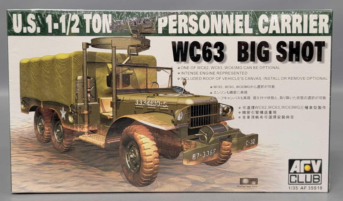 Factory sealed AFV 1/35 US 1 1/2 Ton Personnel Carrier in original box kit 35S18 (1 of 6)