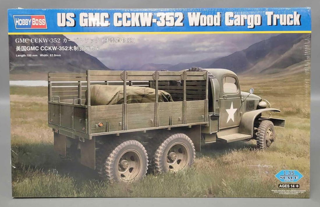 Factory sealed Hobby Boss 1/35 US GMC CCKW-350 Wood Cargo Truck kit 83832 (1 of 6)
