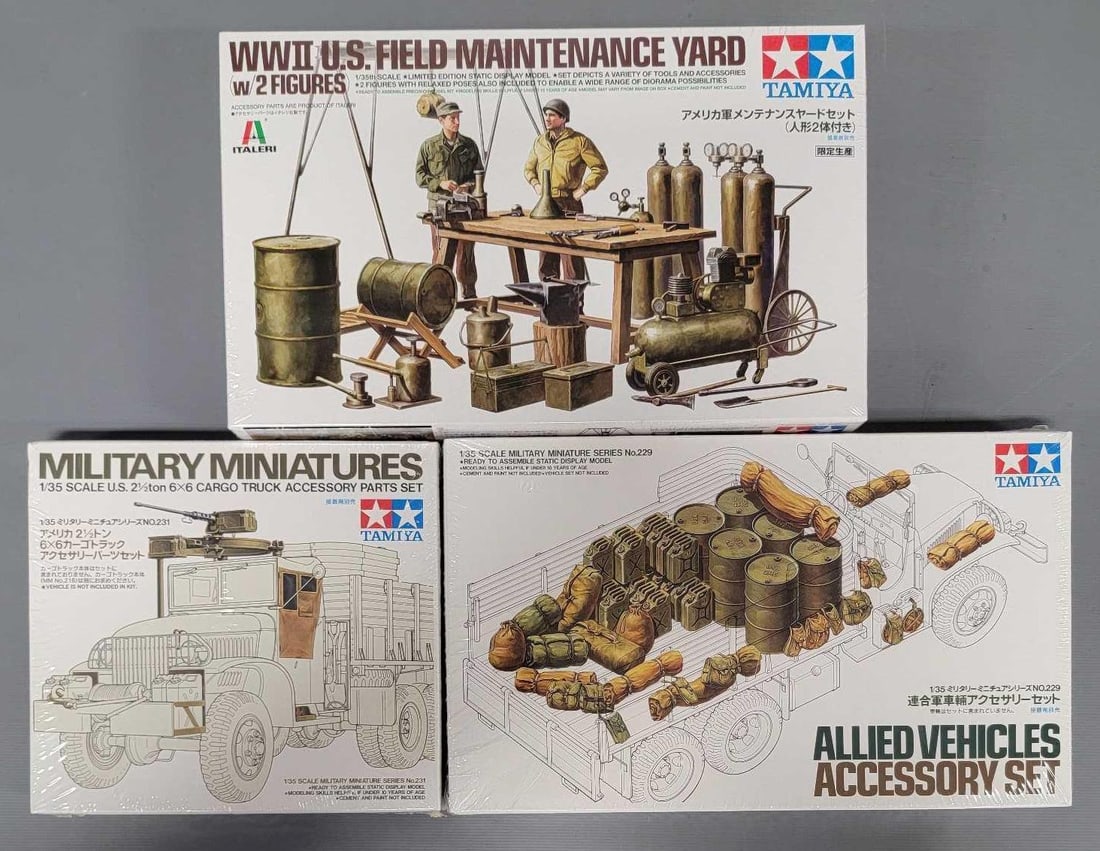 Group of factory sealed Tamiya 1/35 Military Miniatures kits in original boxes (1 of 7)