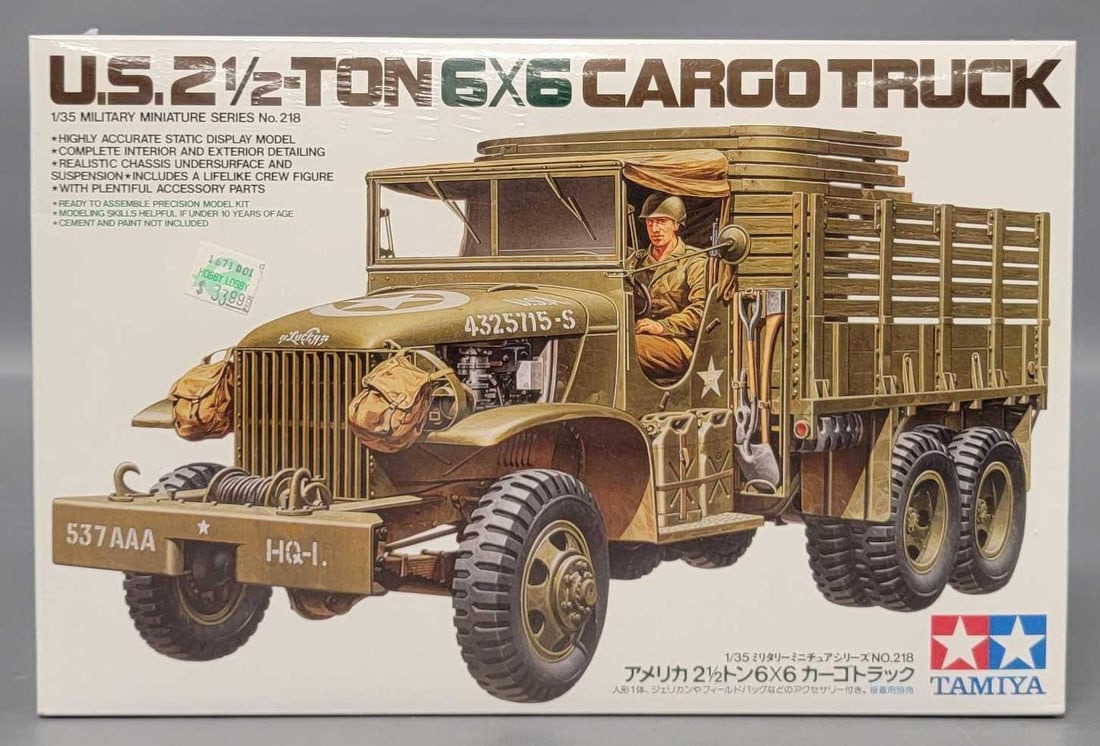 Factory sealed Tamiya 1/35 US 2 1/2 ton Cargo Truck in original box kit 35218 (1 of 6)