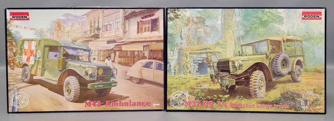 Group of Roden 1/35 Ambulance and Cargo Truck kits in original box (1 of 5)