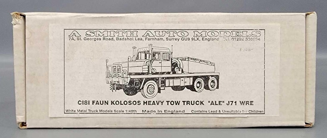 Smith Models Metal 1/48 C181 Faun Kolosos Heavy Tow Truck "ALE" J71 WRE in original box (1 of 4)