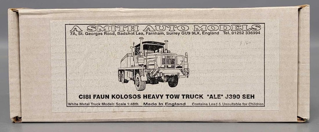 Smith Models Metal 1/48 C181 Faun Kolosos Heavy Tow Truck "ALE" J71 WRE in original box (1 of 4)