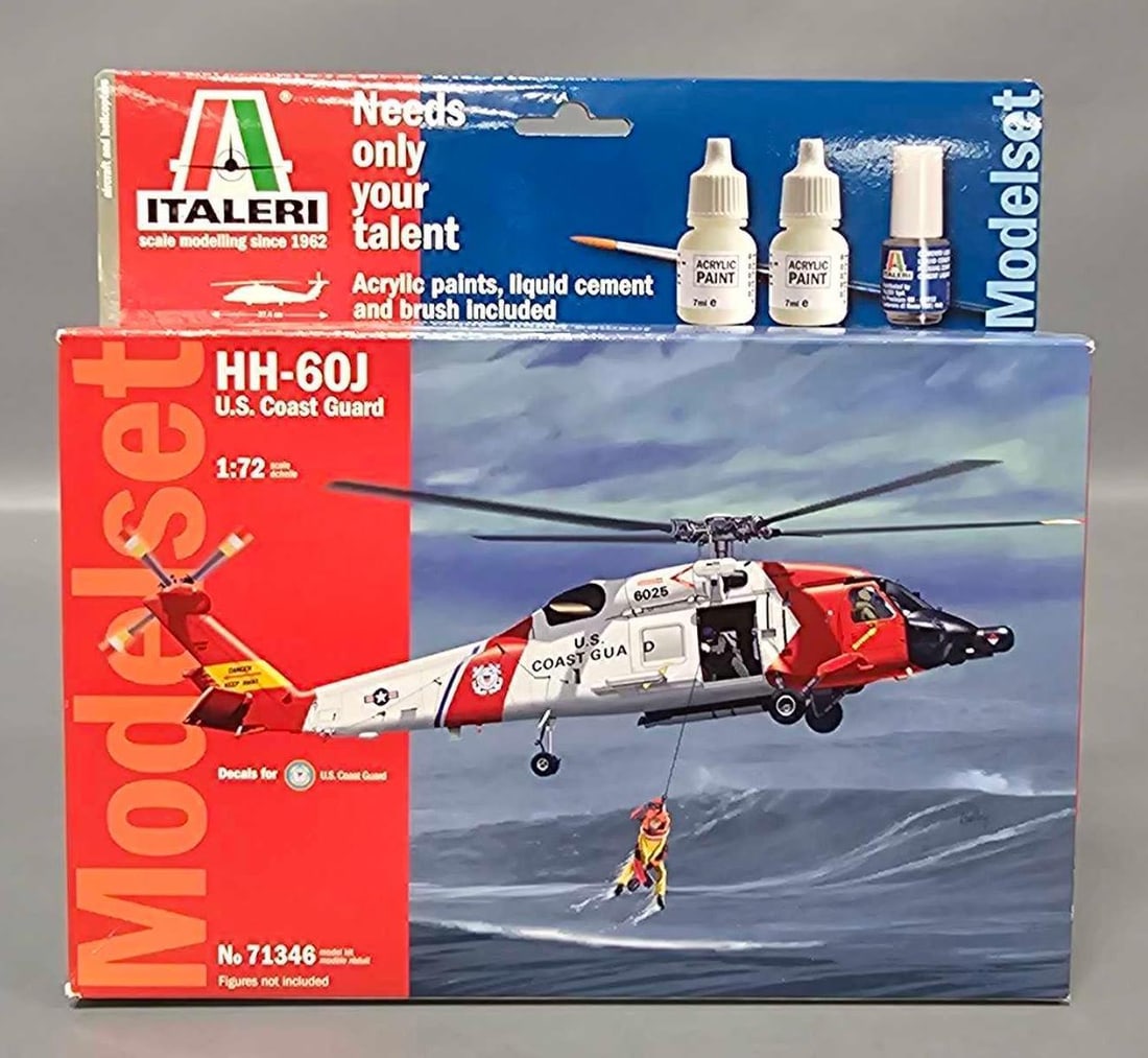 Factory sealed Italeri HH-60J 1/72 US Coast Guard Helicopter in original box kit 71346 (1 of 6)