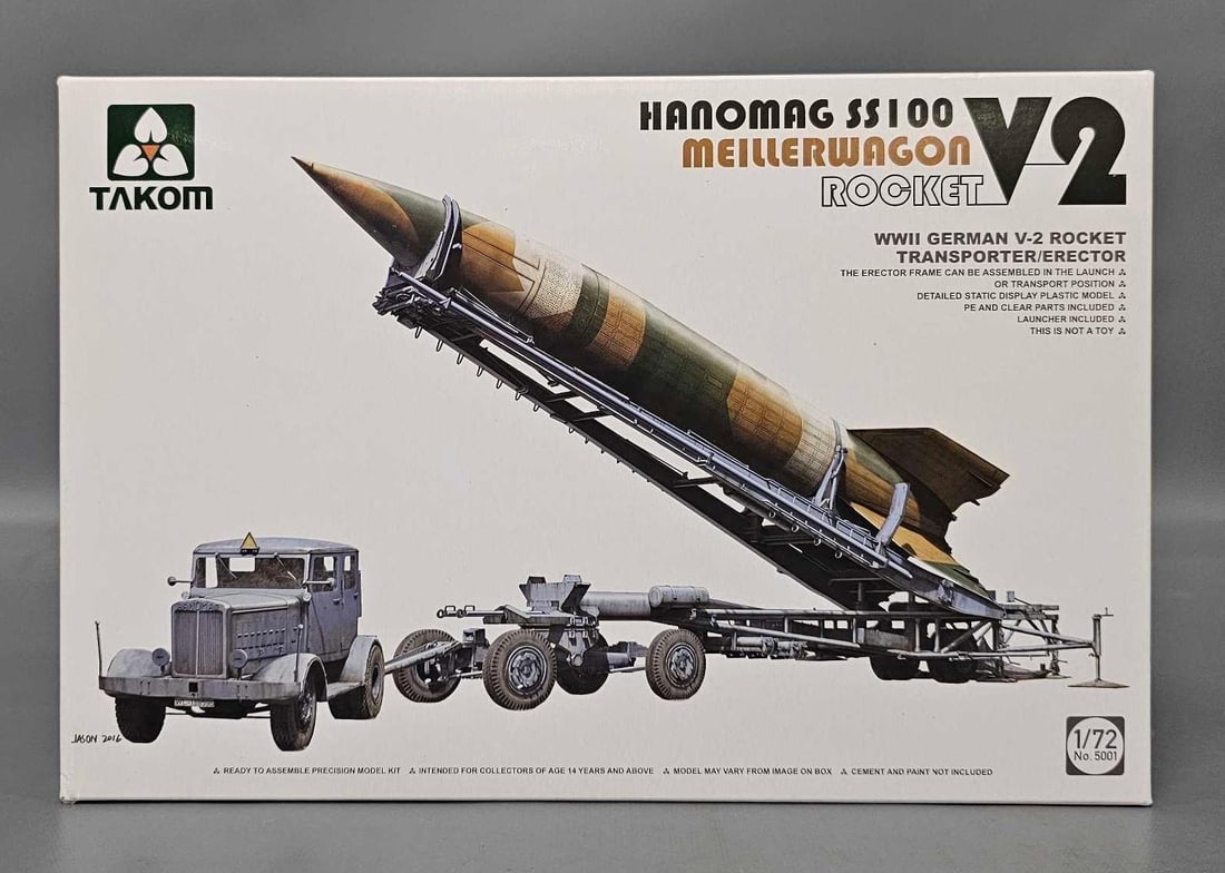 Takom 1/72 Hanomag SS100 Meillerwagon V2 Rocket in original box kit 5001 (1 of 4)