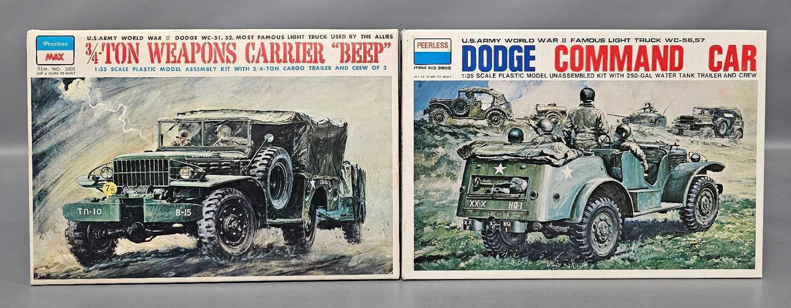 Group of Peerless 1/35 Dodge Command Car and Weapons Carrier BEEP in original boxes (1 of 5)