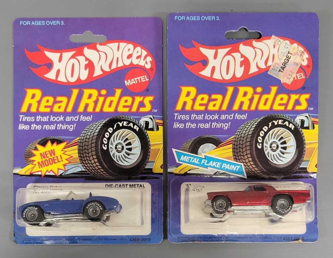 Group of Hot Wheels Real Riders cars in blister packs (1 of 4)